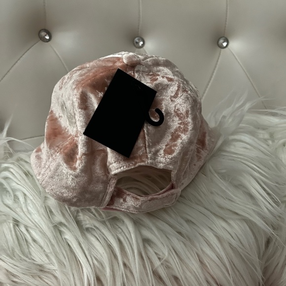 NEW David & Young Pink Velvet Adjustable Fashion Baseball Cap - Picture 10 of 11